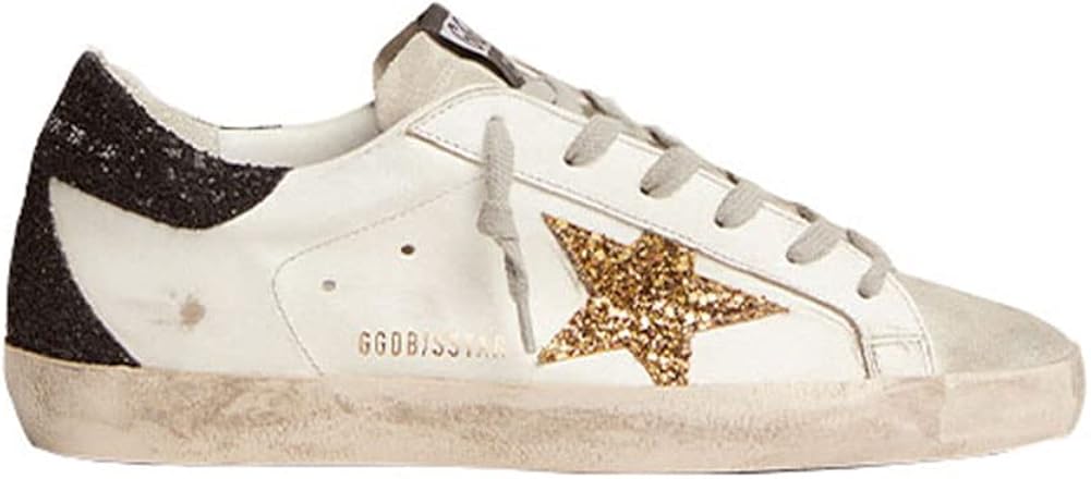 Women's Low-Top Glitter Leather Sneakers — Style iumnslhg-1843