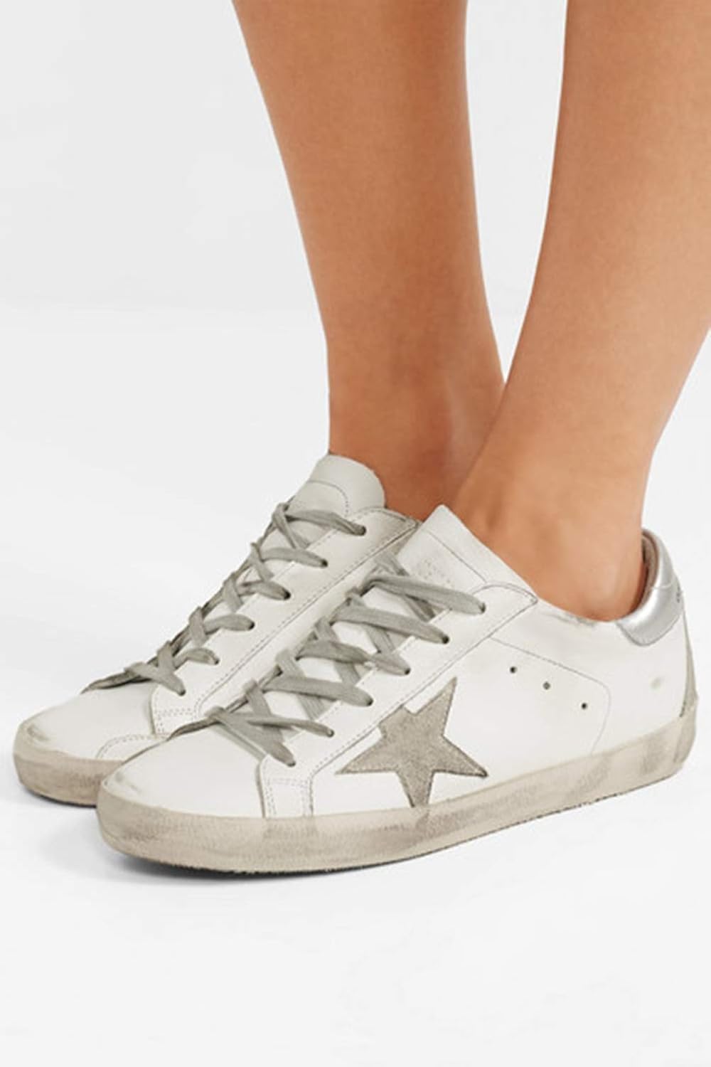 Women's Super-Star Leather Sneakers — Style HBKS-191 - Image 3