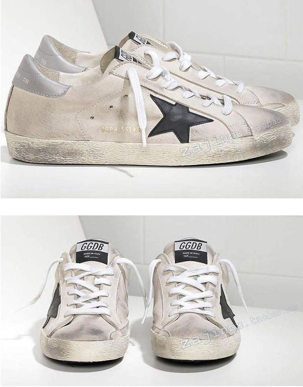 Women's Low-Top Leather Sneakers — Style HBKS-163 - Image 11