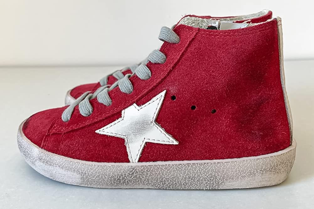 Women's High-Top Leather Retro Sneakers — Style HBKS-747 - Image 9