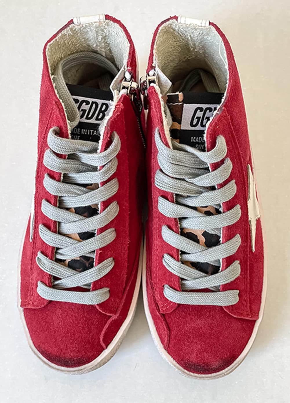 Women's High-Top Leather Retro Sneakers — Style HBKS-747 - Image 11